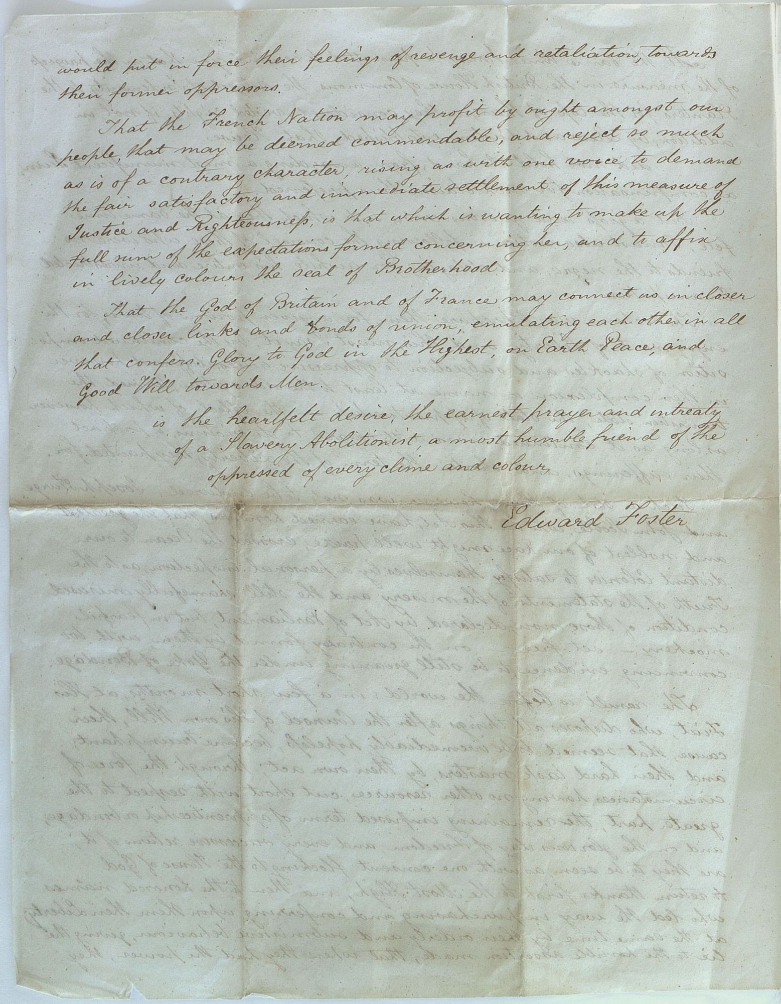 Lettre d'Edward Foster à Alphonse de Lamartine, page 4 (18 mars 1842, J 1167 - AD71)