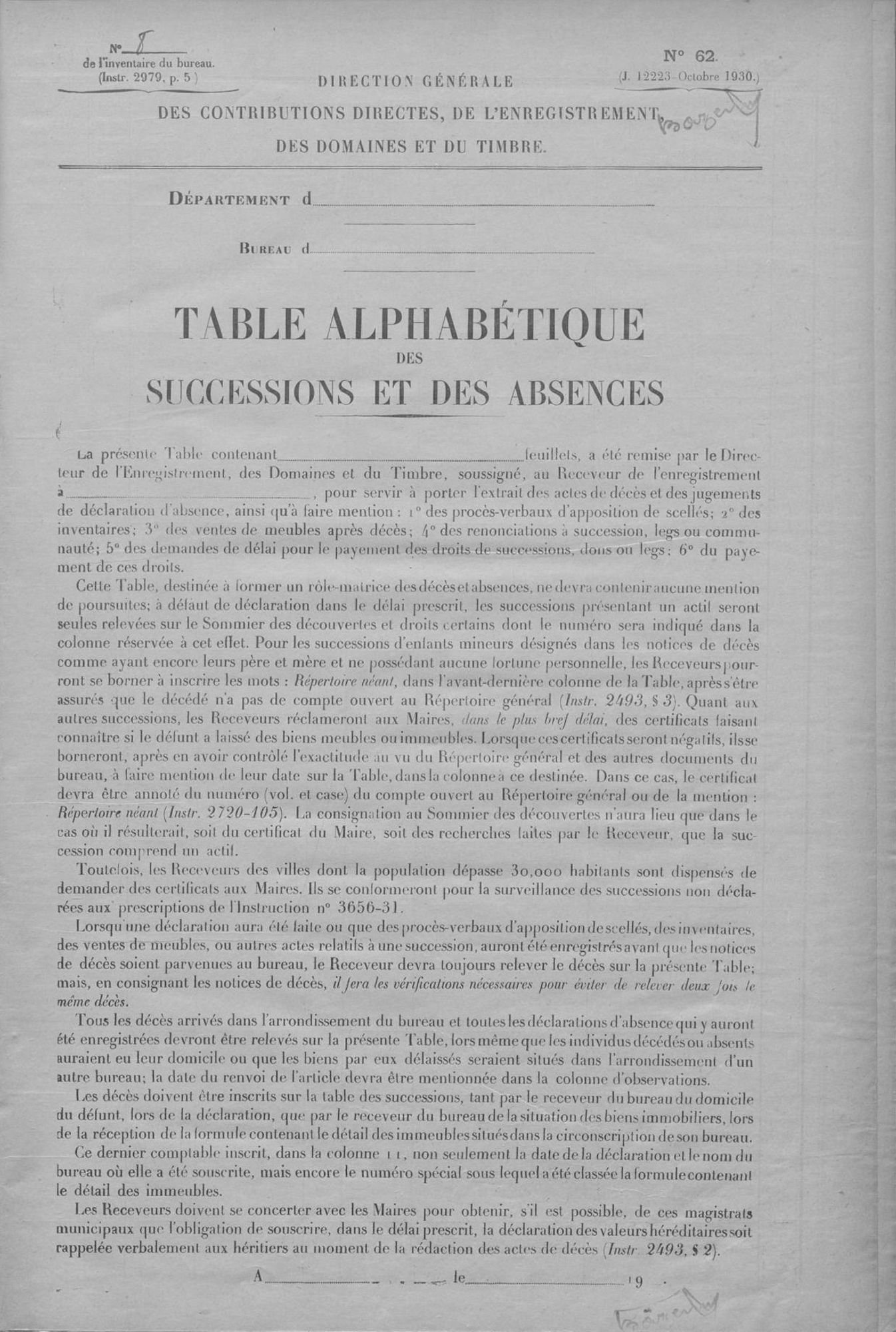 Contrôle des actes et Enregistrement