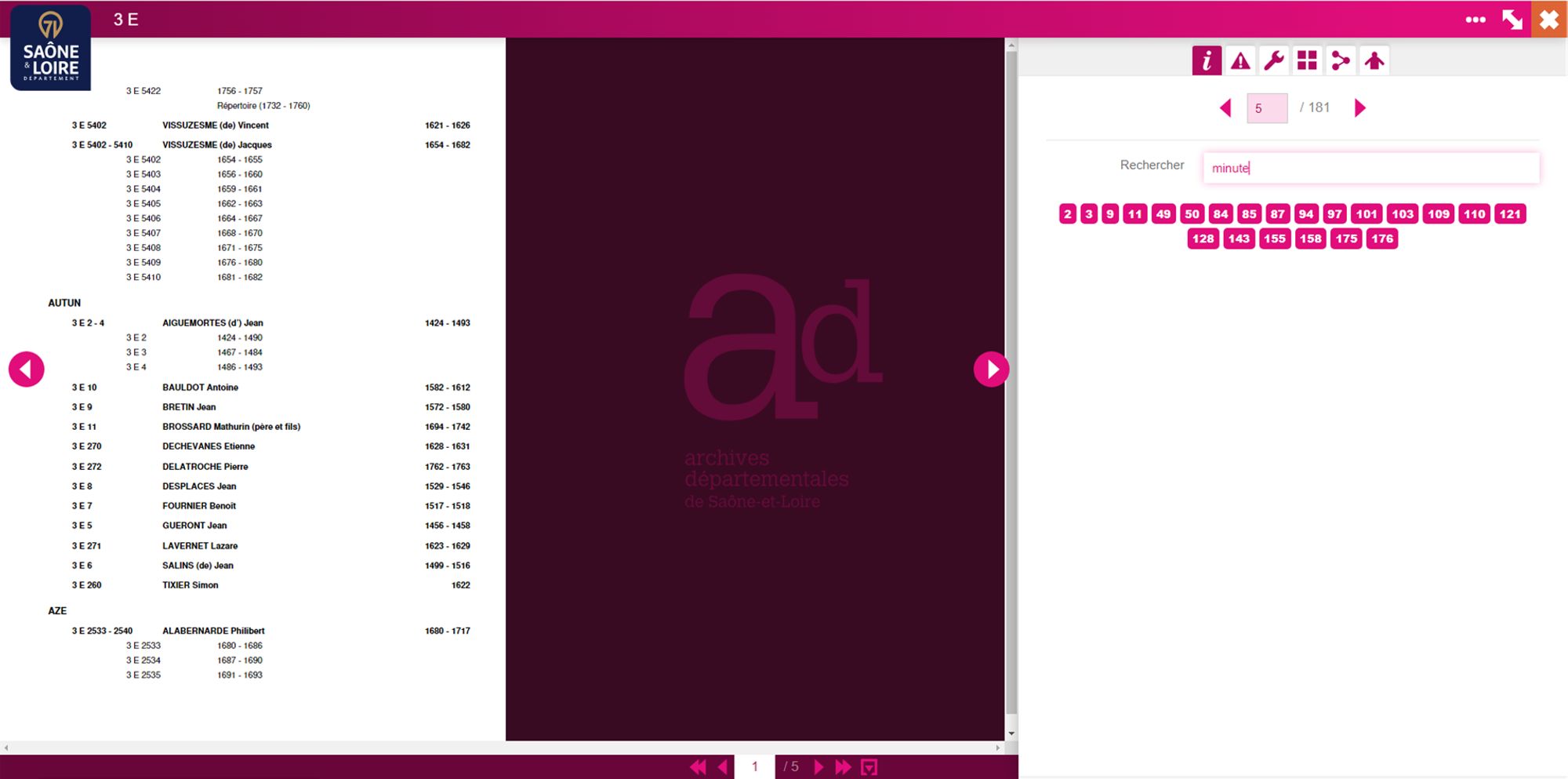 Nouveauté : recherche dans les inventaires en pdf