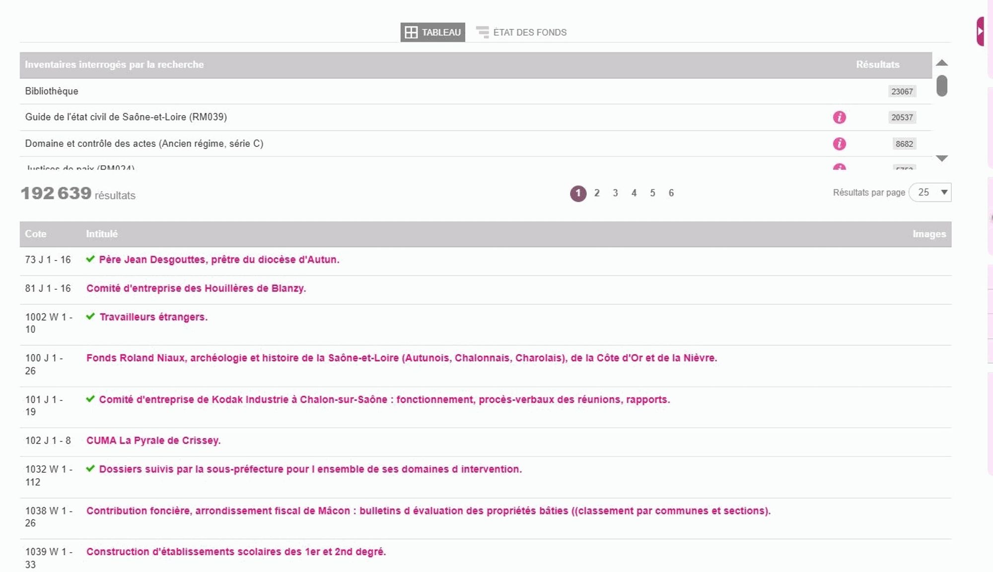 Mode Tableau