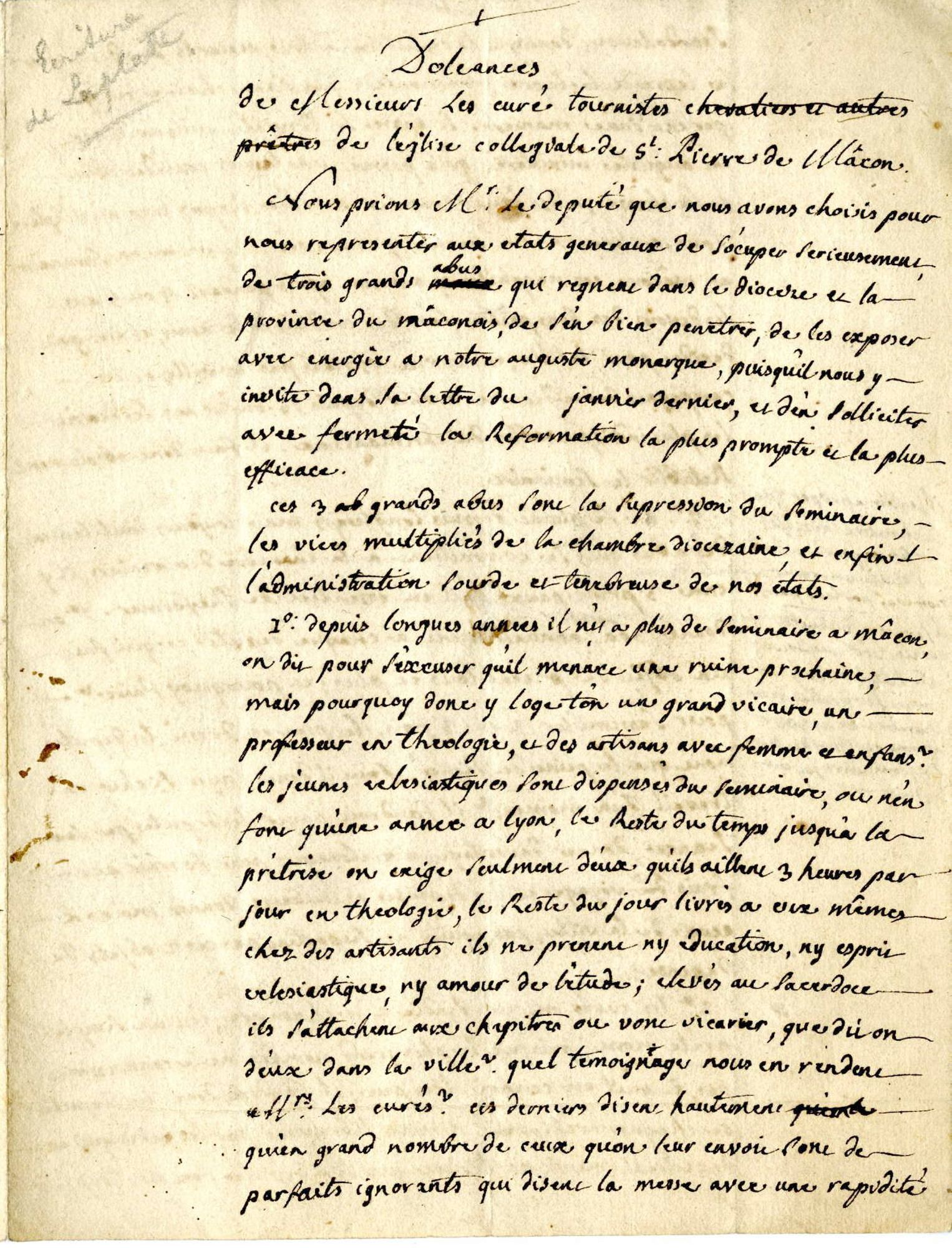 Cahiers de doléances du XVe au XXe siècle