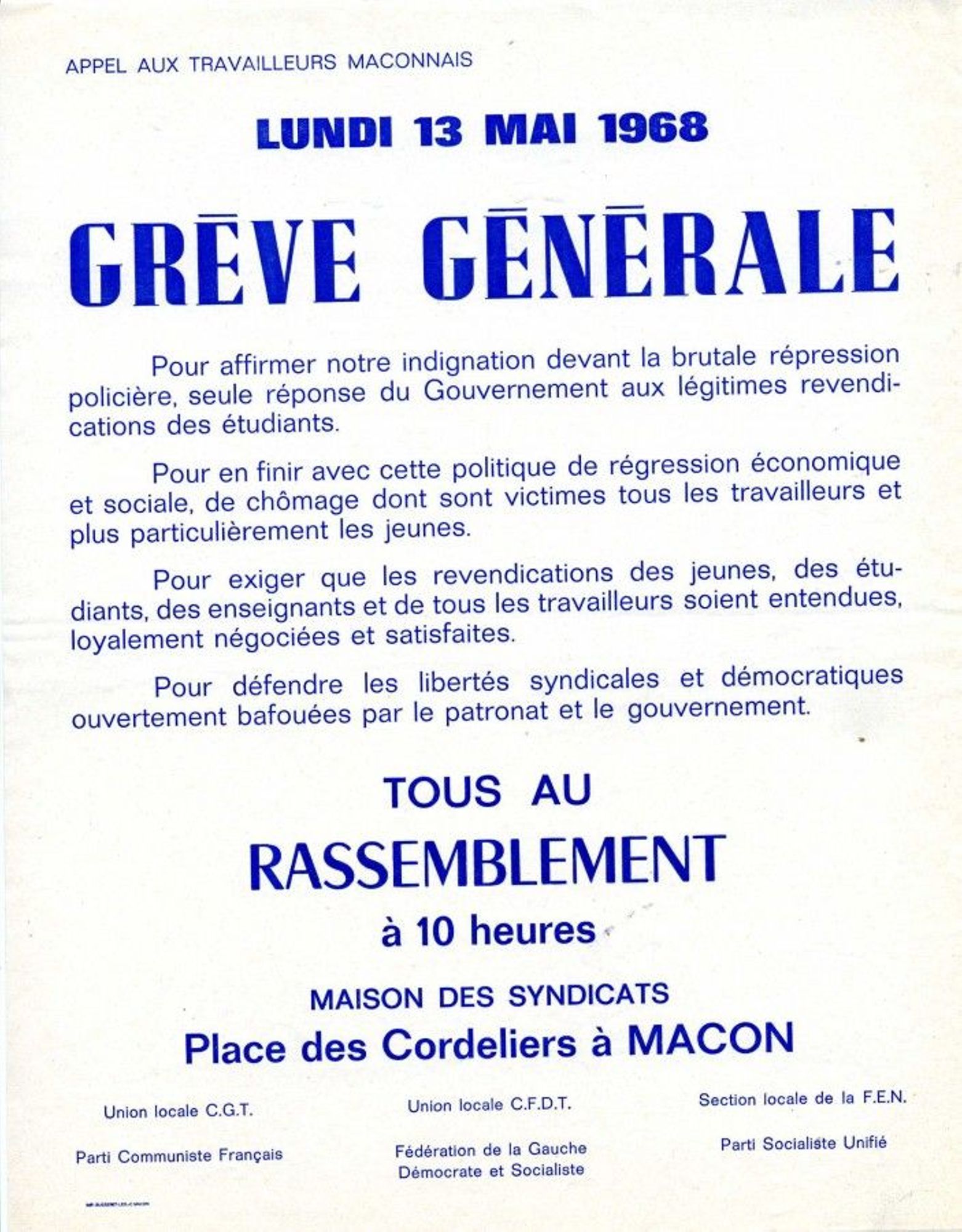 Mai 68 en Saône-et-Loire