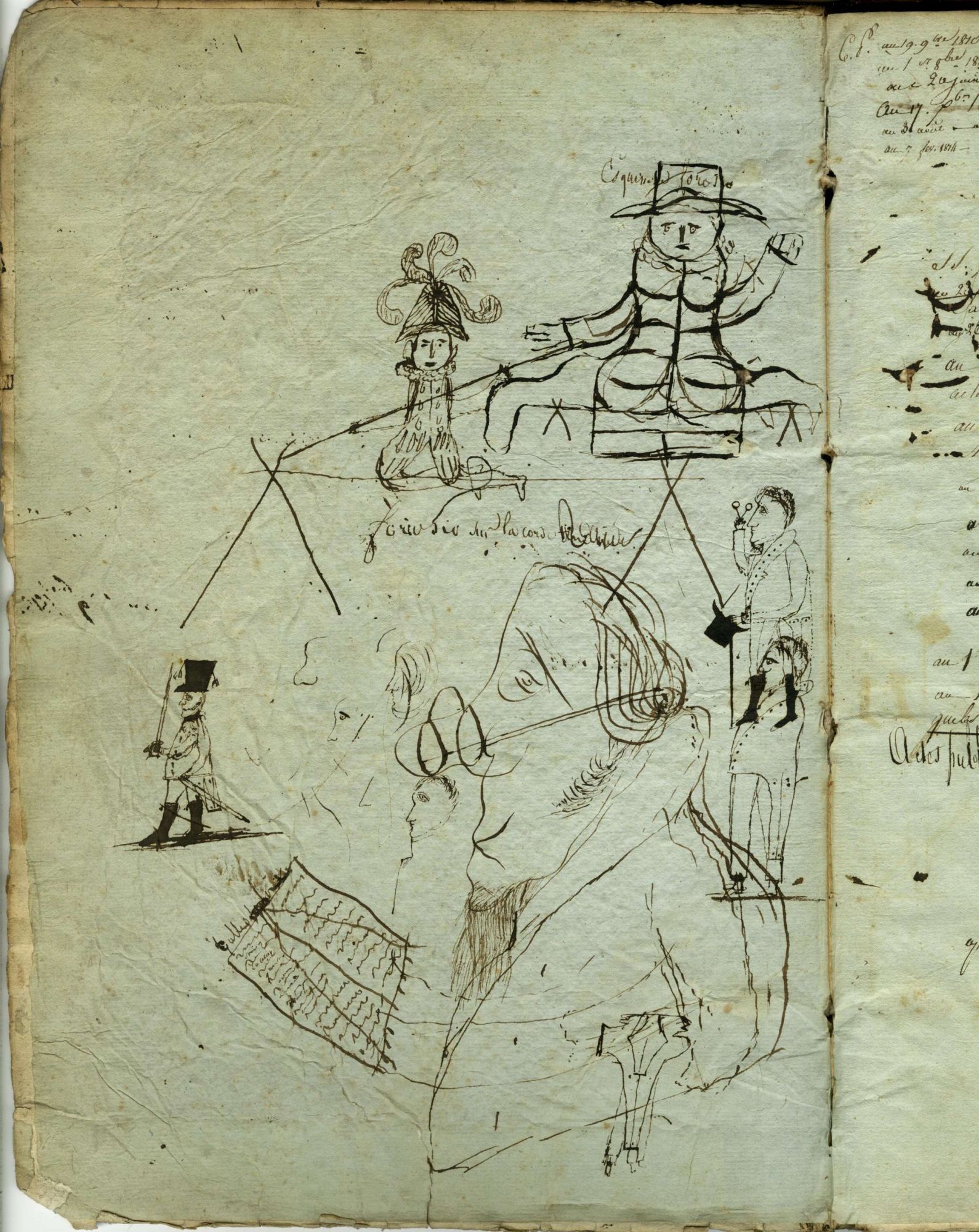 Zoom Sur le fil... de la reliure (3Q 3453, Table des testaments, Mâcon, 1810-1820)