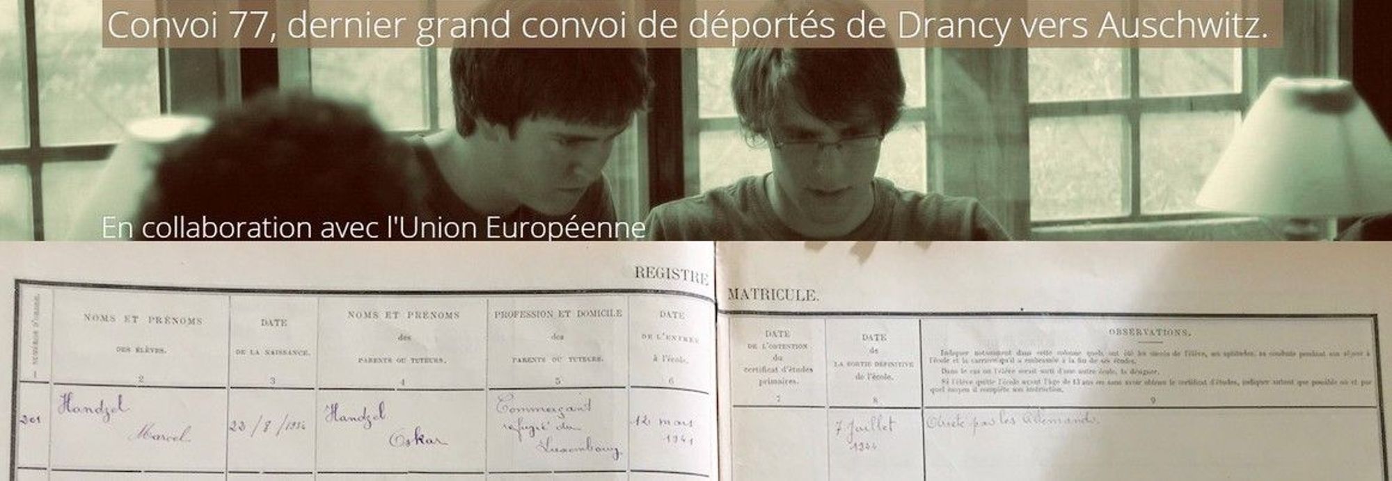 Registre matricule de l'école de Sancé (4Tp111)