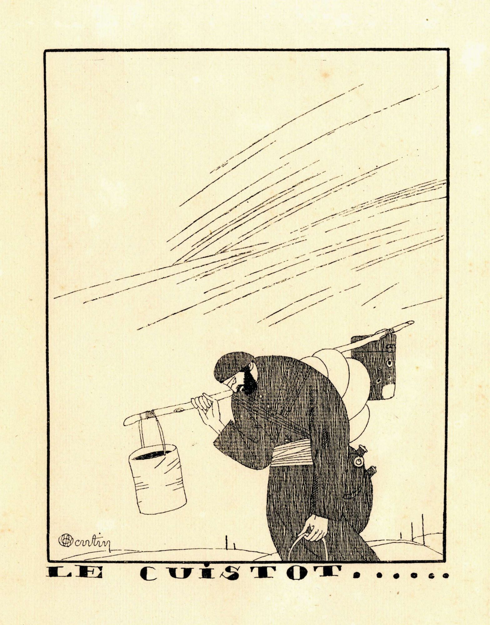 "Le cuistot" tiré du recueil "Sous les pots de fleurs"