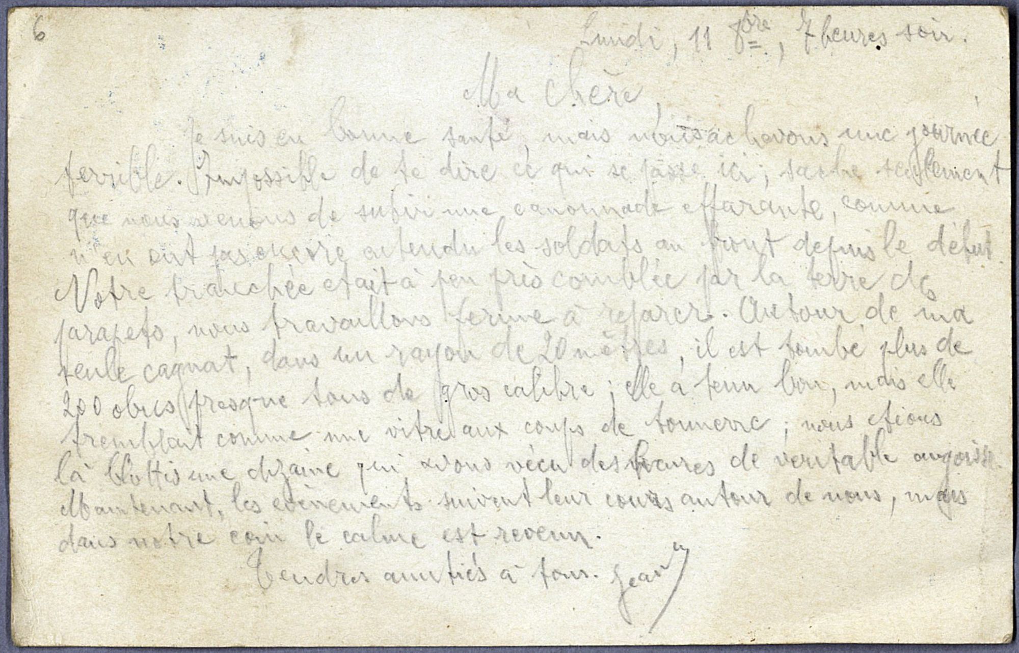 Carte-lettre du 11 octobre 1915