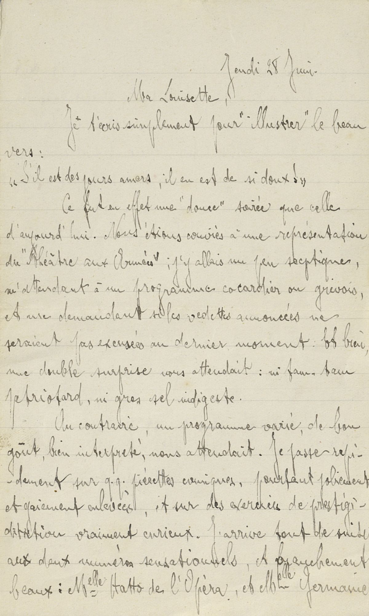 Lettre du 28 juin 1917