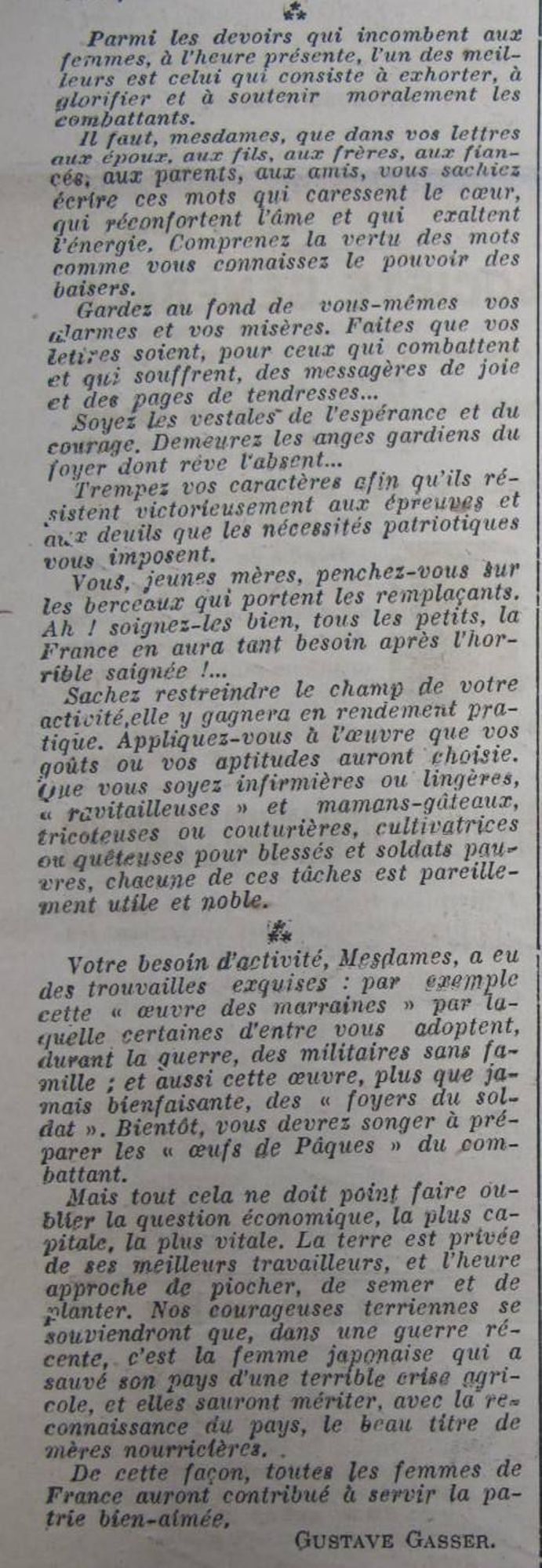 Le Progrès de Saône-et-Loire, 24 février 1915. ADSL PR 97/76