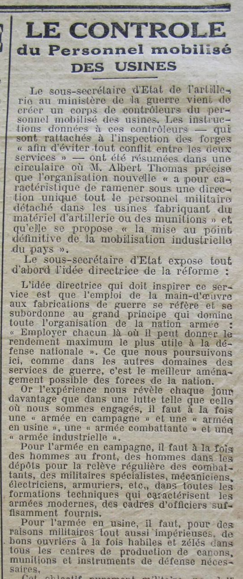 Préconisations pour la main d'oeuvre