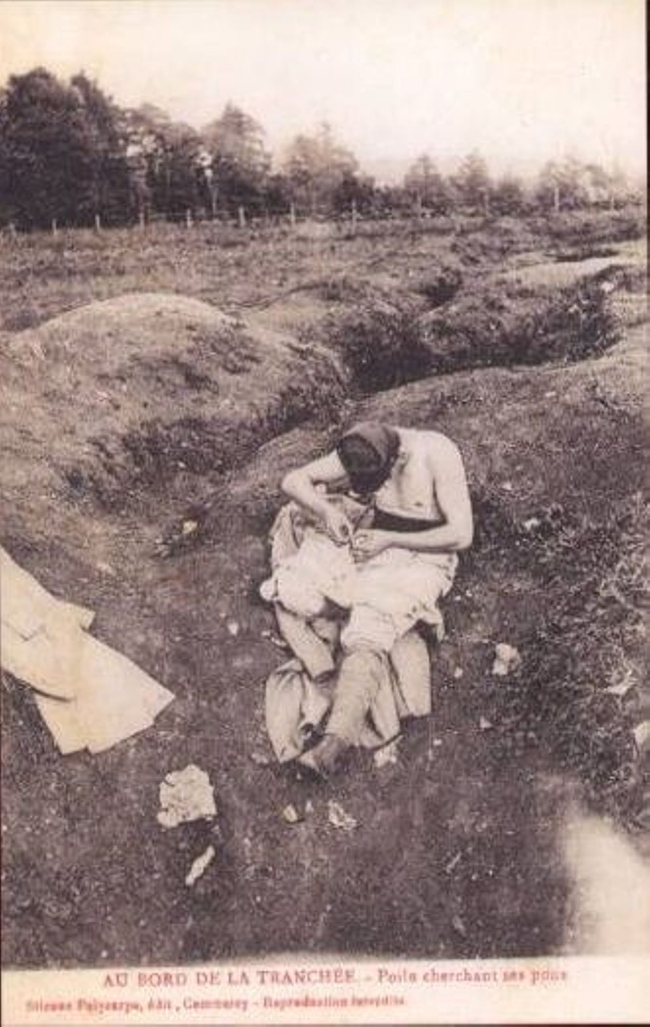 Chasse aux poux. Collection privée.