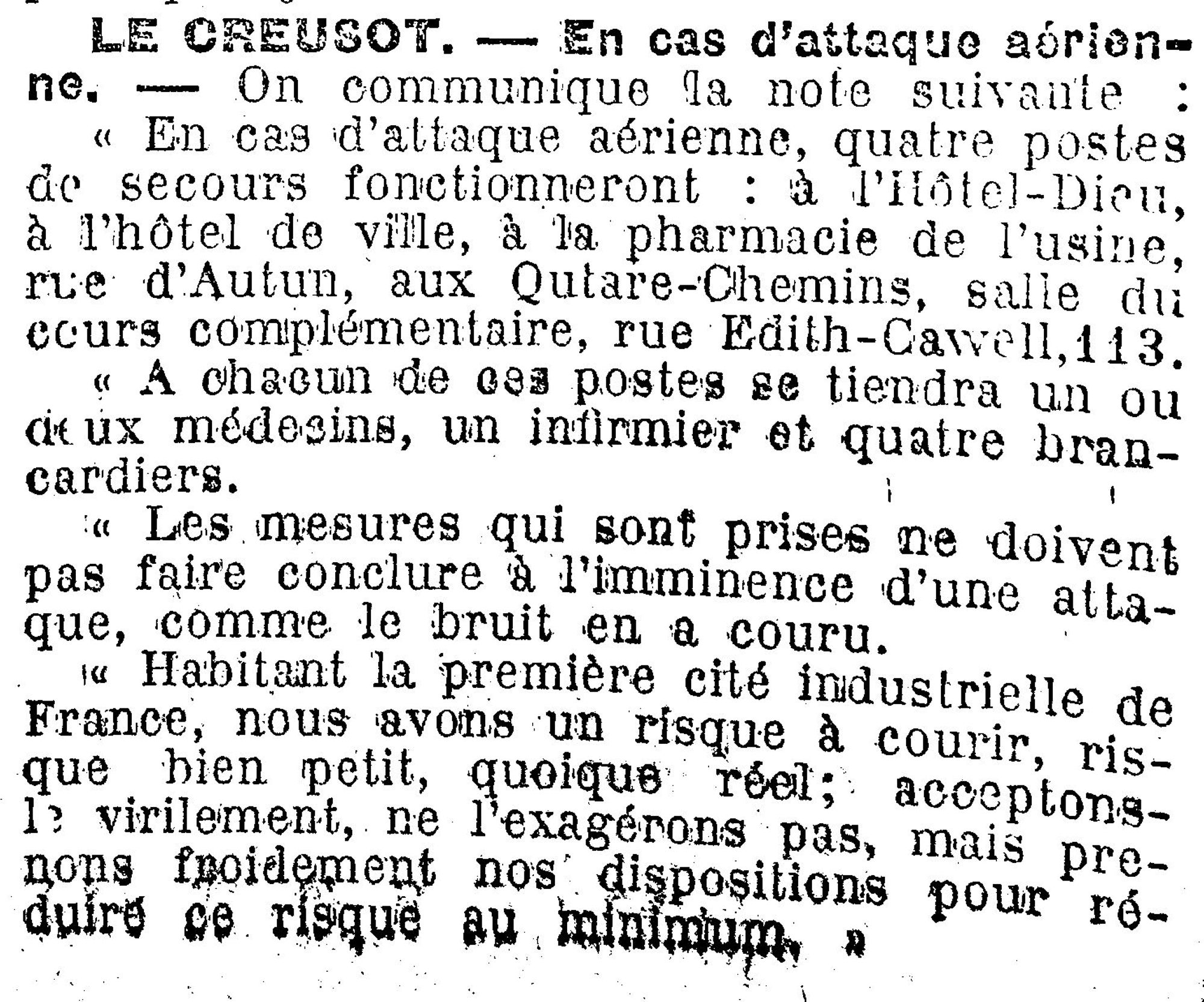 Le Progrès de Saône-et-Loire, 16 février 1918. ADSL, PR 97/82