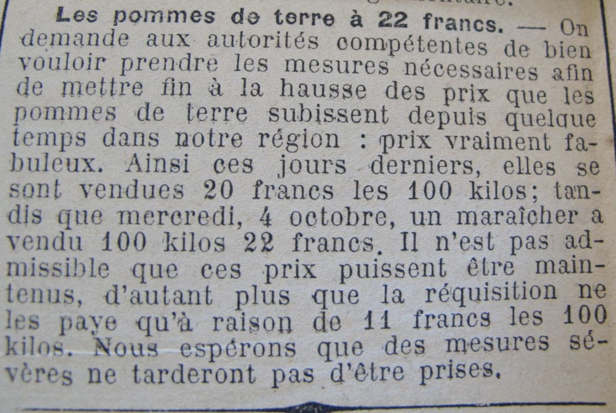 Le Progrès de Saône-et-Loire, 10 octobre 1916. ADSL PR 97/79