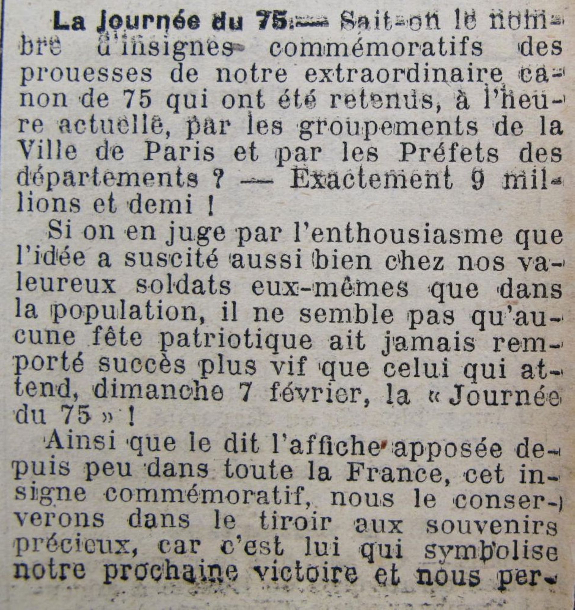 Le Progrès de Saône-et-Loire, 3 février 1915, page 1/2. ADSL PR 97/76