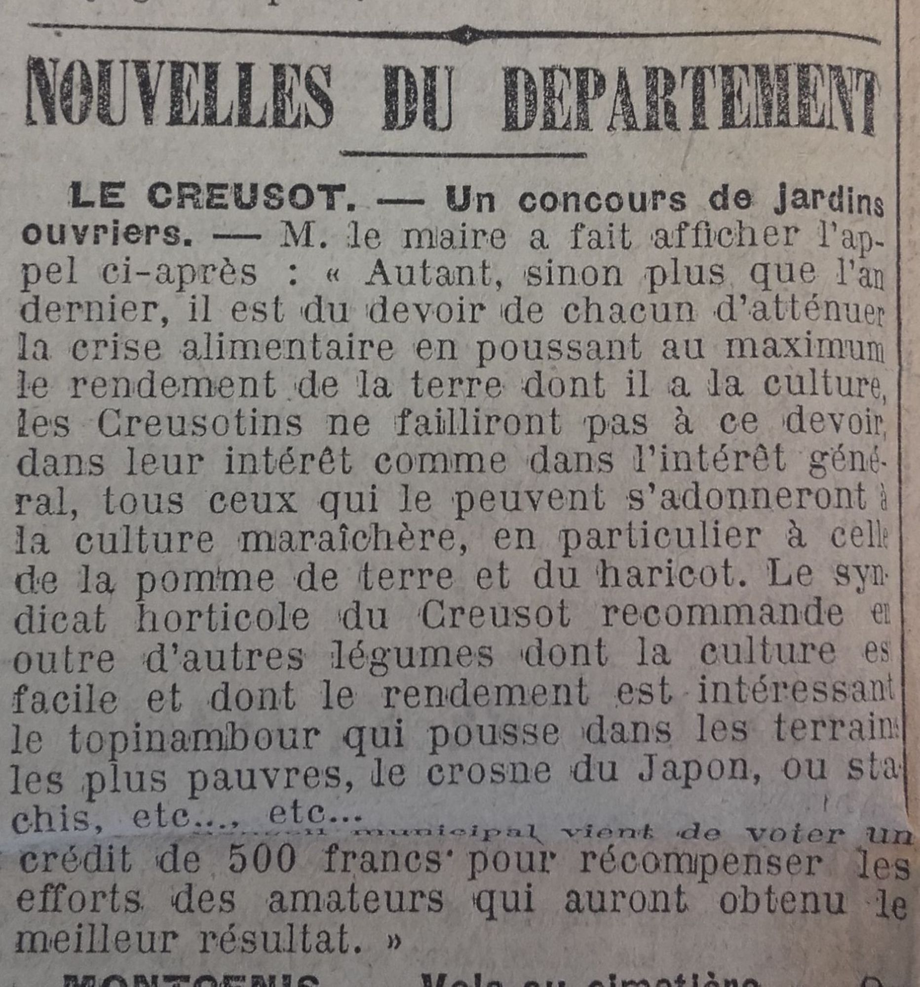 Le Progrès de Saône-et-Loire, 19 mars 1918. ADSL, PR 97/82
