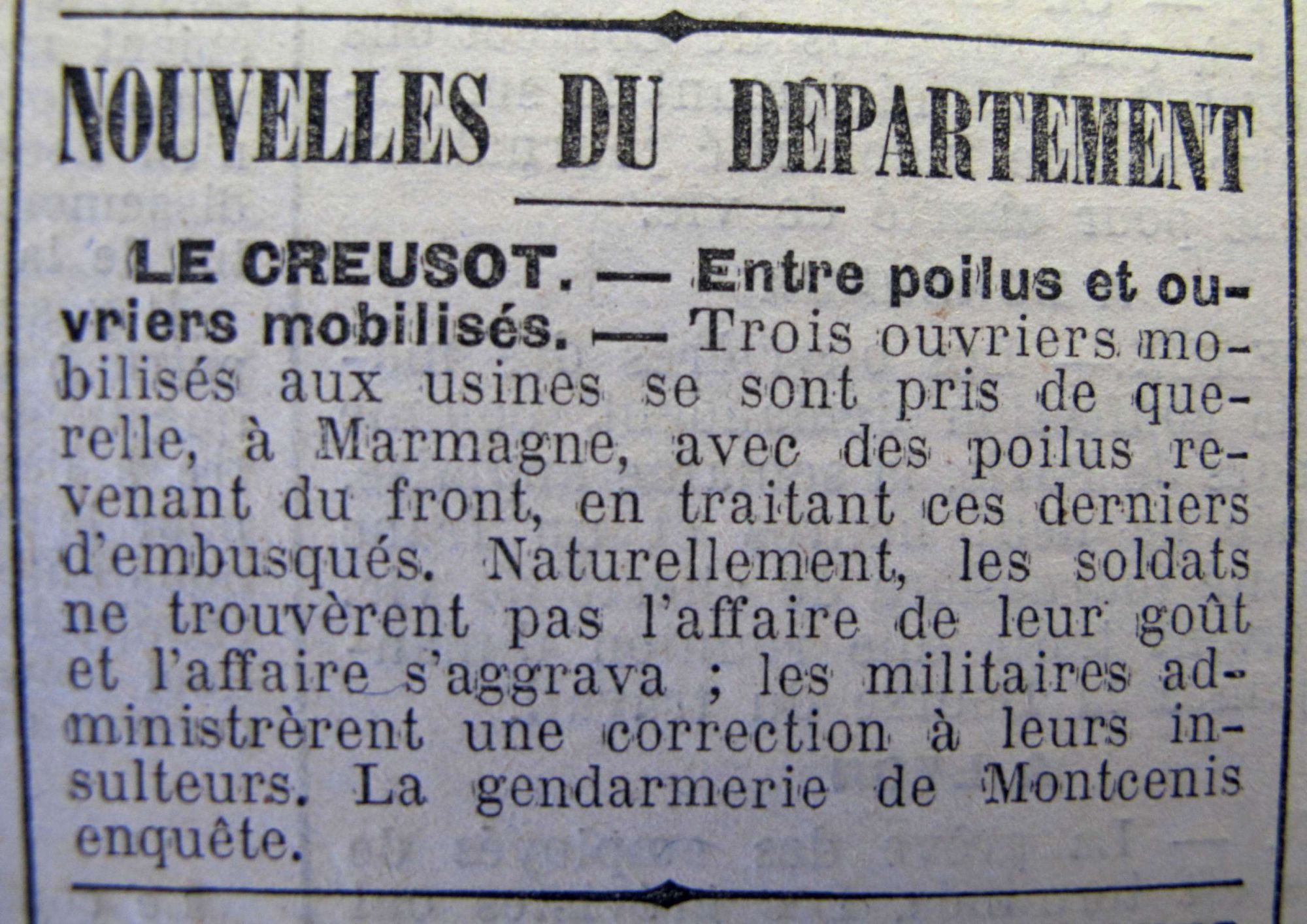Le Progrès de Saône-et-Loire, 3 juin 1917. ADSL PR 97/80