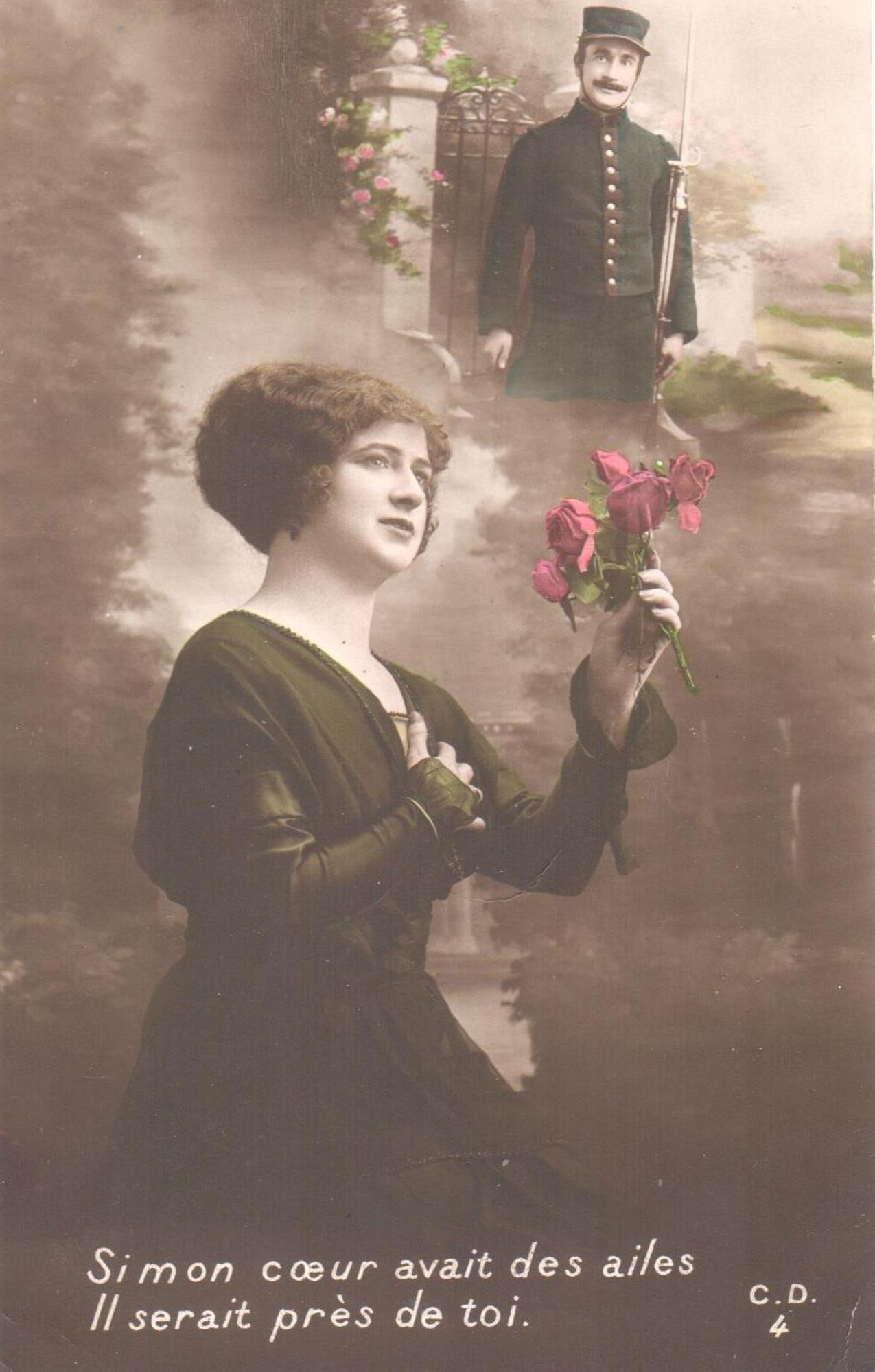 Francine à Louis, carte en circulation le 13 novembre 1914. Collection Rochette